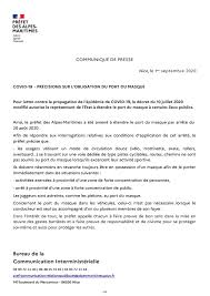 La randonnée commence par une ascension vers le mont thurney à l'entrée de l'estérel, puis descente dans une. Prefetalpesmaritimes On Twitter Communique De Presse Covid19 Precisions Sur L Obligation Du Port Du Masque 01 09 20
