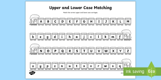 This set of free uppercase and lowercase worksheets asks kids to match each of the capital letters to the lowercase letters by drawing a line to connect the . Capital Letters And Lowercase Letters Worksheet Twinkl