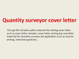 Quantity Surveyor Cover Letter