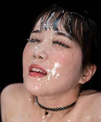 Ria Kurumis Sticky Bukkake Facial • girl girl