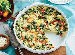 Spinach Roasted Red Pepper Crustless Quiche Canadian Goodness Recipe Stuffed Peppers Roasted Red Peppers Recipes