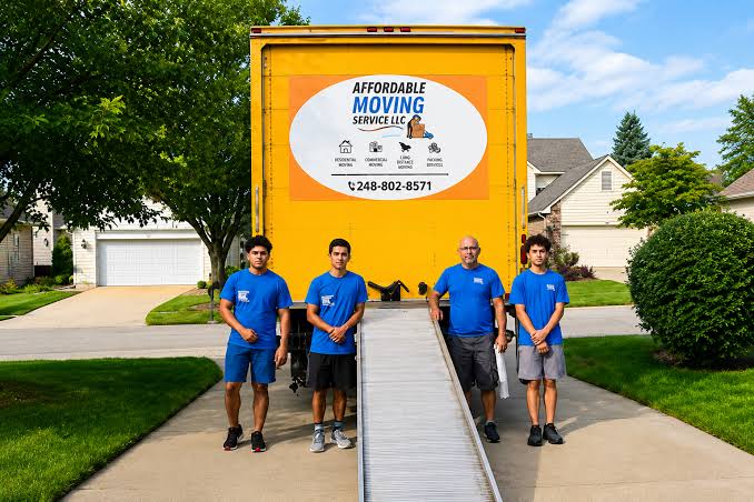Furniture and household belongings prepared for moving