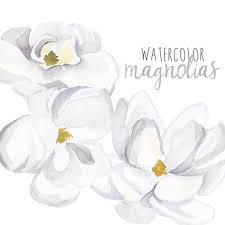 Watercolor Magnolias Floral Clipart Floral Magnolia Clip Etsy Watercolor Flowers Watercolor Tattoo Flower Floral Watercolor