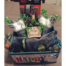Gift Baskets For Men S Birthday Men S Birthday Diy Gift Basket Husband Boyfriend Personalized Henney Alcohol Label Birthday Basket Diy Birthday Gifts Diy Gift Baskets