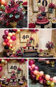 Modern And Classic Marsala 40th Birthday 40th Birthday Balloons 40th Birthday Birthday Parties