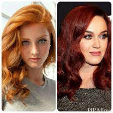 Natural Vs Artifical Natrual Red Hair Ginger Vs Darkredhair Wearing By Katyperry Svadba