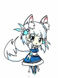 Kawaii wolf neko kawaii wolf cute anime girl. Purple Kawaii Anime Wolf Girl