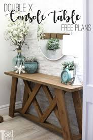 Double X Console Table Plans Her Tool Belt Diy Furniture Projects Diy Furniture Decor