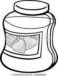 Jar coloring page cotton coloring pages free on clipartmag. Jam In Jar Cartoon Coloring Page Black And White Cartoon Illustration Of Strawberry Jam In A Glass Jar For Coloring Book Canstock
