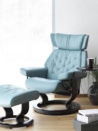 Stressless Skyline Recliner In Paloma Leather Color Aqua Green With Classic Base Wood Color Wenge And Ot Stressless Furniture Modern Cushions Cool Chairs