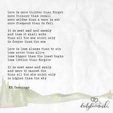 Love Is More Thicker Than Forget By Ee Cummings Lovelanguage Quotes Lovesayings Marriagequotes Co Ee Cummings Marriage Quotes Ee Cummings Quotes