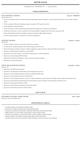 architect, senior resume sample