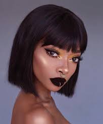 Black Bob With Bangs Wig Nyane Nyane Lebajoa Black Bob Hair Wig Temper Amber Haircut Beauty Temperbeauty Temperhair Matrix Onyx Jet Li Oxide Chun Hair Pieces Human Wigs Bob Hairstyles