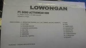 Lengkap info lowongan kerja di groupnya klik disini, profil singkat pt. Pt Dodo Activewear Alamat Jl Info Lowongan Kerja Facebook