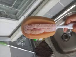 To thoroughly clean a sink, every night after doing dishes, spray. This Sponge In A Stick For Washing Dishes Imgur