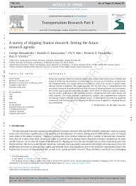 This increase in payables has increased risk by decreasing resiliency. Pdf A Survey Of Shipping Finance Research Setting The Future Research Agenda