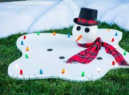 Diy Melted Snowman Snowman Christmas Decorations Diy Christmas Yard Decorations Outdoor Christmas Decorations