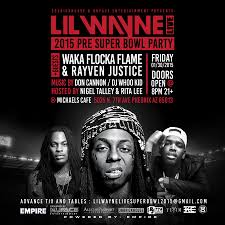 Considered one of the jewels in wayne's back catalogue, dedication 2 earned rave reviews and continued the run of hot releases that began with tha carter in 2004. Tampa Bay Super Bowl Parties And Tailgates 2021 Lil Wayne Comes To Phoenix For His Live 2015 Pre Super Bowl Party With Waka Flocka Flame And Dj Whoo Kid