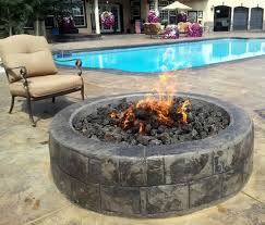 Exposed to the outside environment, the steel develops a rusty in appearance oxide layer. 36 Inch Round Gas Fire Pit Insert With Flat Pan Fine S Gas