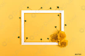 Crea il tuo fotomontaggio cornice fiori farfalle giallo sicuro pixiz. Cornice Con Fiori Sul Giallo Foto D Archivio Crushpixel