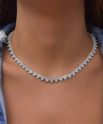 It's great for everyday wear, and will evoke a polished, yet glam vibe. Golden Moon Silvertone Cluster Heart Tennis Necklace With Swarovski Crystals Golden Moon Silvertone Xoxo Necklace Tennis Necklace Silver Prom Jewelry