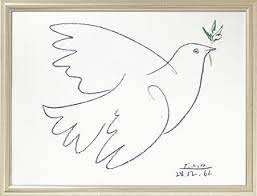 30x 24 cm, neu + ovp. Bild Friedenstaube 1961 Gerahmt Von Pablo Picasso Kaufen Ars Mundi