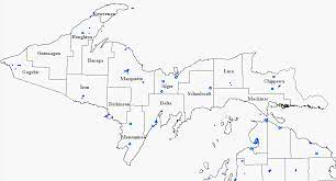 Upper Peninsula County Map Upper Peninsula Of Michigan