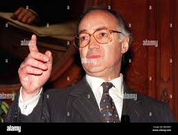 Michael Howard speaking at a news conference today (Tuesday) where he  announced he is to throw his hat into the ring for the Tory party  leadership. The Euro-sceptic, former Home Secretary became