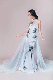 Modern Blue Cheongsam For Weddings Evening Dresses For Weddings Gowns Wedding Gown Inspiration