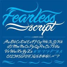 Fearless Script Tattoo Script Fonts Script Lettering Tattoo Lettering Fonts