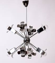 60er vintage xxl deckenlampe kronleuchter lampe leuchte chrom glas 5flg 70er. Sputnik Lamp Space Age Ufo 70s Chrome Lampe Suspendue