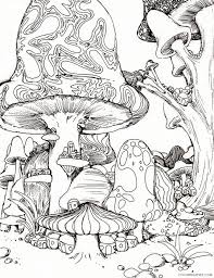 Mushroom frog coloring pages for adults. Mushroom Trippy Coloring Pages Coloring4free Coloring4free Com