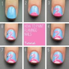 How To Paint Flamingo Nail Art Tutorial Flamingo Nails Nail Art Tutorial Diy Nails