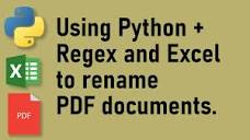 PYTHON: Renaming PDFs using an Excel file and splitting PDF pages ...