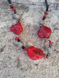 Sale Red Turquoise Like Stone Necklace Earring Set Tribal Native American Jewelry Vintage Expiring Soon Necklace Earring Set Stone Necklace Earring Set