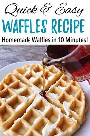 Easy Fast Waffles Recipe Recipe Easy Waffle Recipe Waffle Recipes Waffles Recipe Homemade