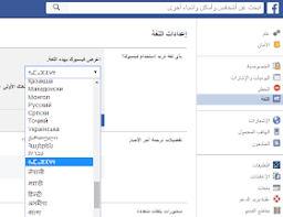 و أخيرا الفيس بوك يعتمد اللغة الأمازيغية ضمن لغاته الأساسية بحروفها العريقة تيفيناغ