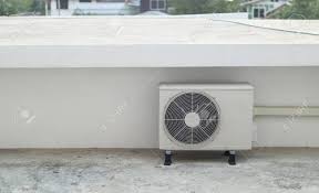 It has electric cooling and gas heating in one unit. Air Conditioner Compressor Outdoor Unit Installed Outside The Stock Photo Picture And Royalty Free Image Image 138972688