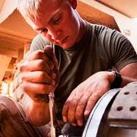 Hull Maintenance Technician 3rd Class Chase Prosser, from Apache Junction,  Ariz., works