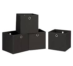 Buy Habitat Set Of 4 Squares Boxes Black Decorative Boxes And Baskets Argos Decorative Boxes Baskets And Boxes Storage Baskets
