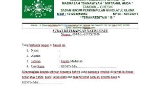 50%(4)50% found this document useful (4 votes). Contoh Format Surat Keterangan Yatim Piatu Yatim Piatu Dari Kepala Madrasah Admin Bawean