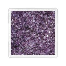 Amethyst Crystals Square Vanity Tray Zazzle Com Vanity Tray Amethyst Crystal Coffee Table Accessories