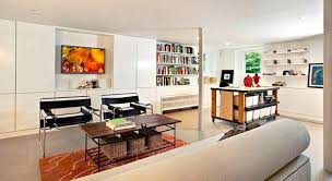 Small basement ideas gray living room. 15 Modern And Contemporary Living Room Basement Designs Home Design Lover