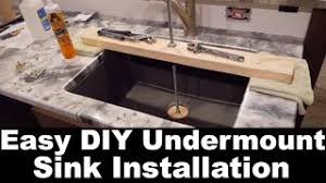 Check the cutout size before installing new kitchen sink a sink that's too small for the countertop opening will leave ugly gaps along the sides (or even fall right through the hole!). Diy Easy Undermount Sink Install Youtube