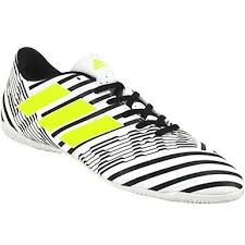 Adidas Black And White Soccer Cleats Adidas Nemziz 17 4 In Indoor Soccer Shoes Mens White Black Neon Yellow Soccer Shoes Indoor Soccer Cleats Indoor Soccer