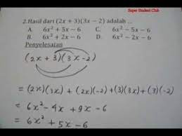 Check spelling or type a new query. Soal Aljabar Youtube