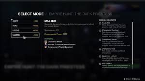 Destiny 2 How To Get Cloudstrike And Empire Hunt Elected Difficulty