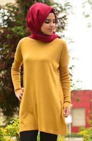 Triko Kazak 0295 13 Hardal Triko Hardal Uzun Kollu
