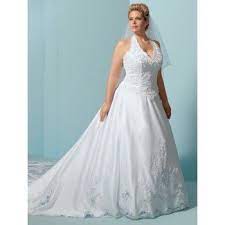 White Beaded Lace Halter Top Wedding Dress Plus Sizes Woman Wedding Dresses Plus Size Bridesmaid Dresses Plus Size Top Wedding Dresses