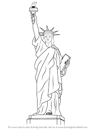 Erase the gray lines, and add clouds. Learn How To Draw Statue Of Liberty Statues Step By Step Drawing Tutorials